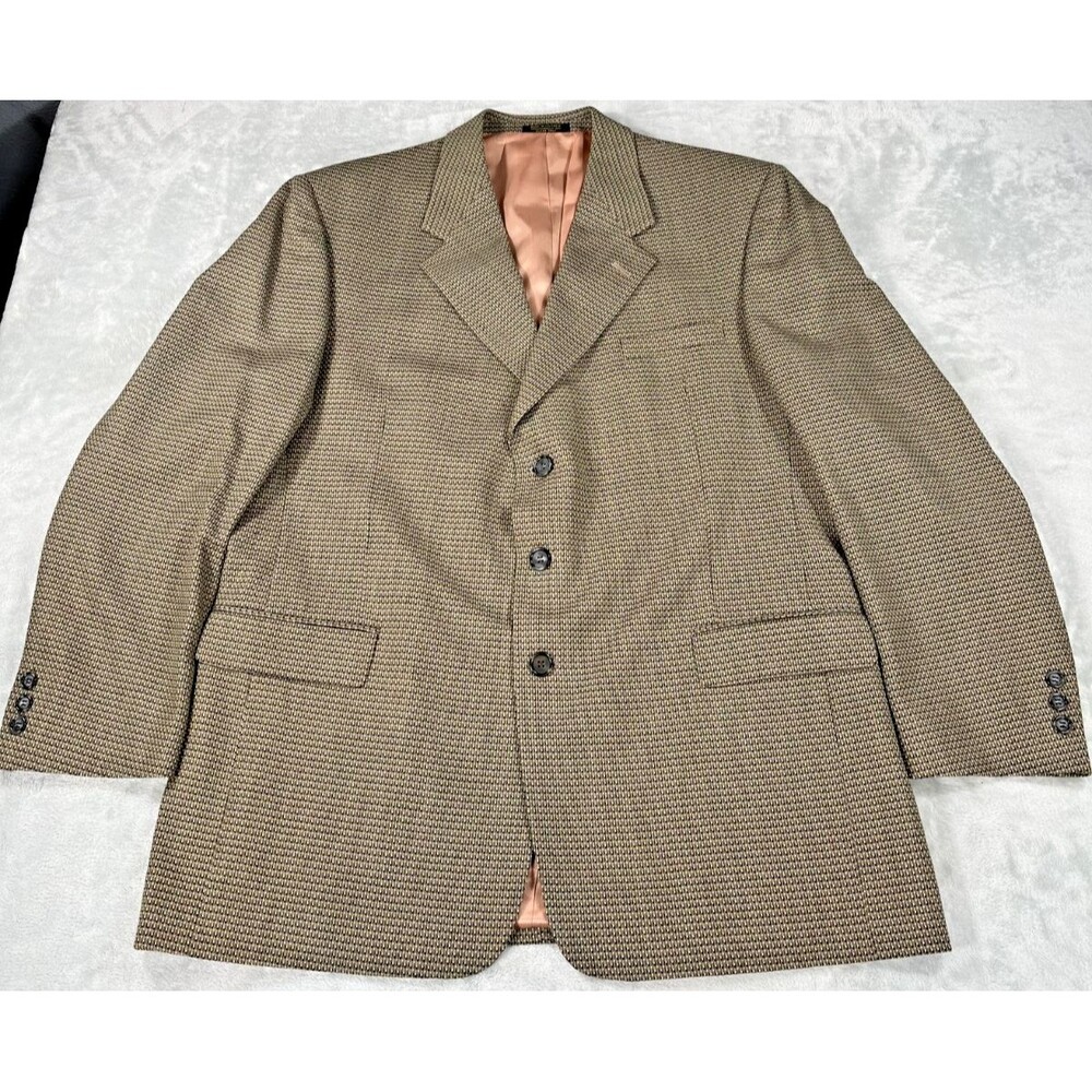 Gianfranco Ruffini Suit Sport Coat Blazer Mens 48L 100% Wool Acetate Lined